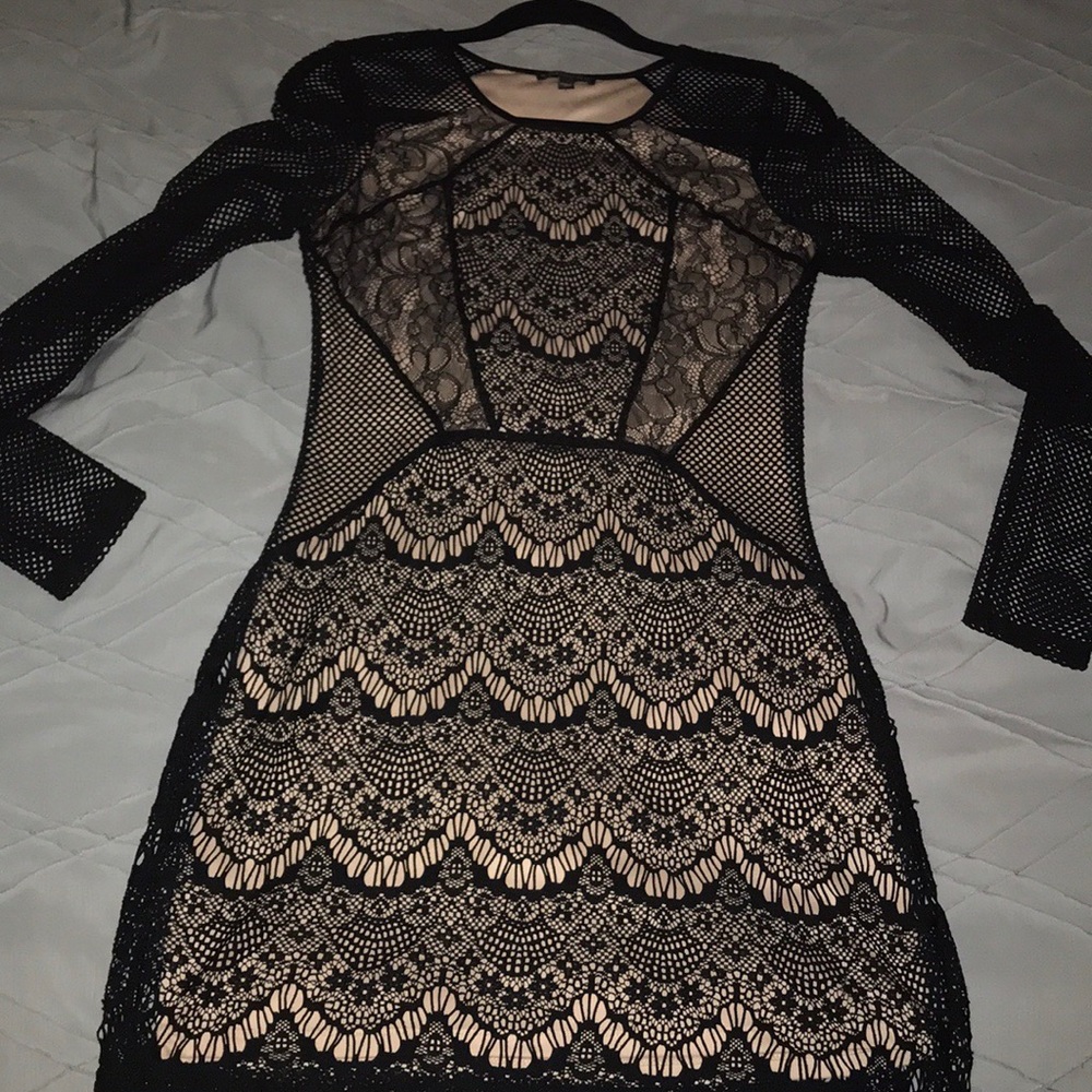 Black lace express mini dress size S